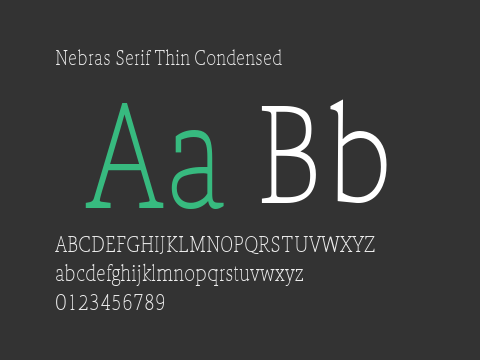 Nebras Serif Thin Condensed