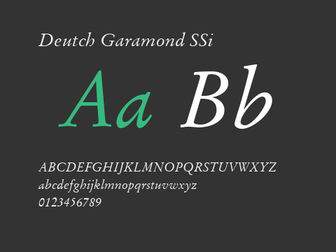 Deutch Garamond SSi