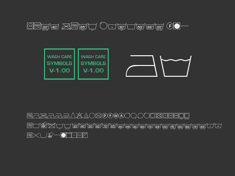 Wash Care Symbols M54