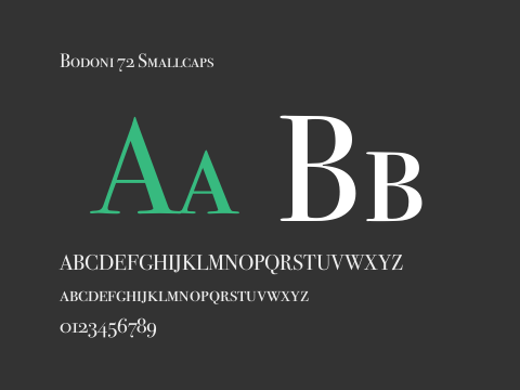 Bodoni 72 Smallcaps