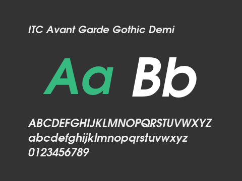 ITC Avant Garde Gothic Demi