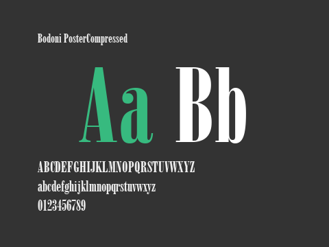 Bodoni PosterCompressed