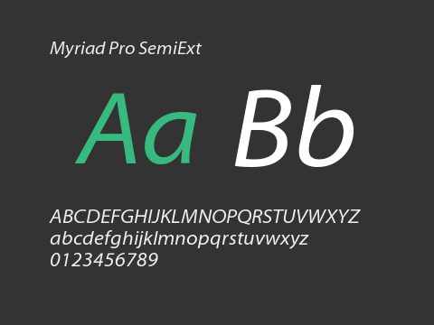 Myriad Pro SemiExt