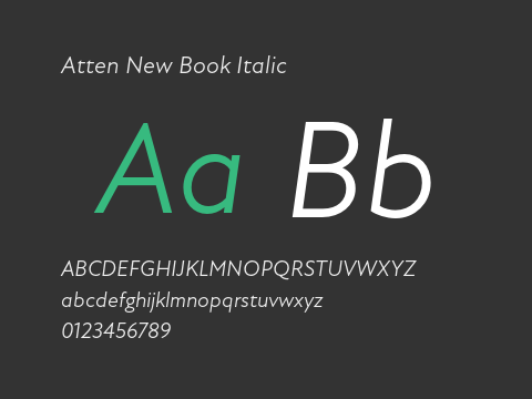 Atten New Book Italic