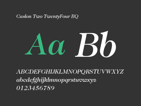 Caslon Two TwentyFour BQ