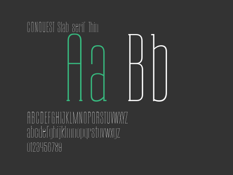 CONQUEST Slab serif Thin