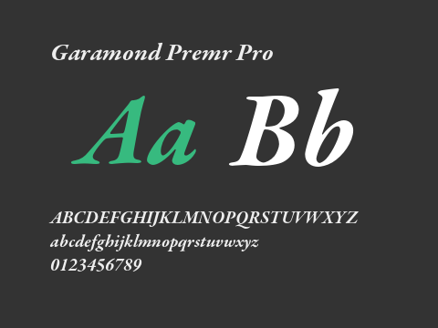 Garamond Premr Pro