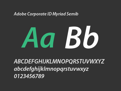 Adobe Corporate ID Myriad Semib