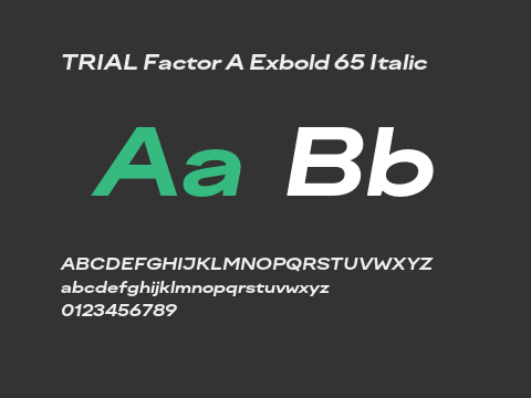 TRIAL Factor A Exbold 65 Italic