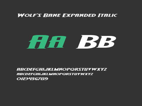 Wolf's Bane Expanded Italic