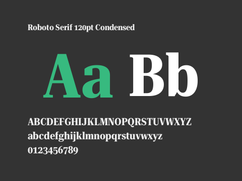 Roboto Serif 120pt Condensed