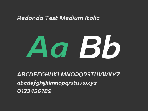 Redonda Test Medium Italic