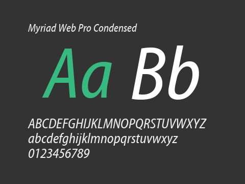 Myriad Web Pro Condensed