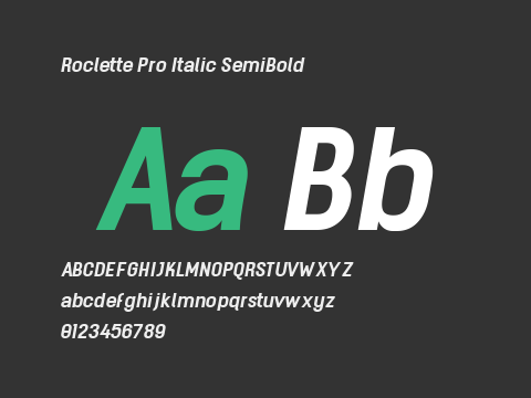 Roclette Pro Italic SemiBold