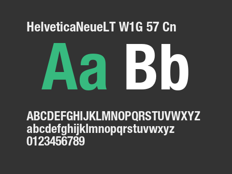 HelveticaNeueLT W1G 57 Cn