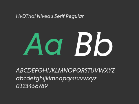 HvDTrial Niveau Serif Regular