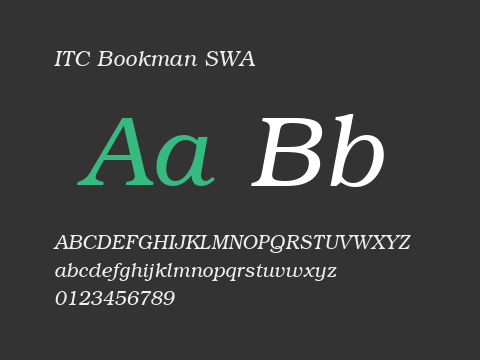 ITC Bookman SWA