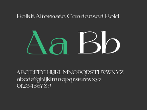 Bolkit Alternate Condensed Bold