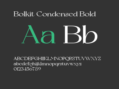 Bolkit Condensed Bold