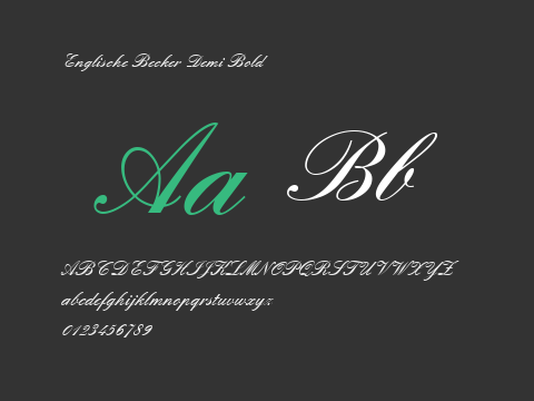 Englische Becker Demi Bold