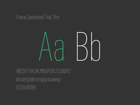 Flama Condensed Trial Thin