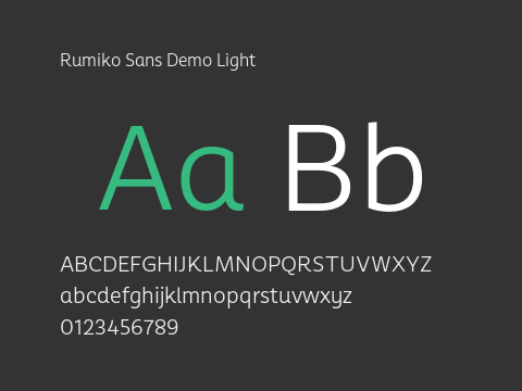 Rumiko Sans Demo Light