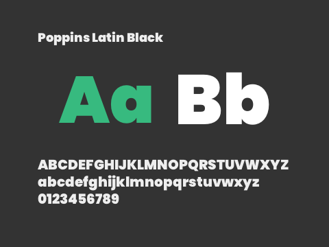 Poppins Latin Black