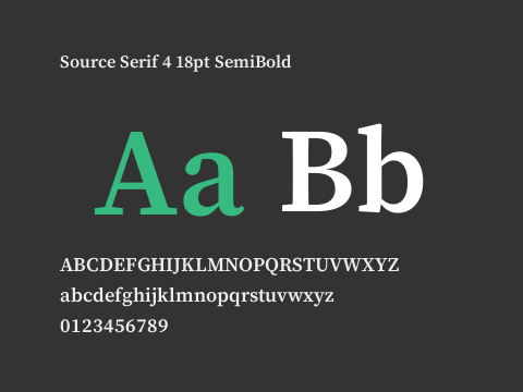 Source Serif 4 18pt SemiBold