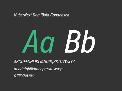 NuberNext DemiBold Condensed