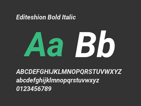 Editeshion Bold Italic