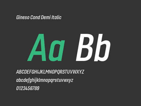 Gineso Cond Demi Italic