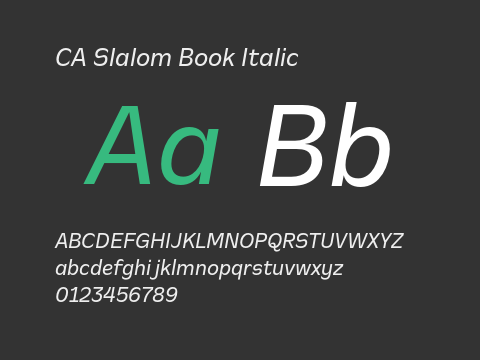 CA Slalom Book Italic