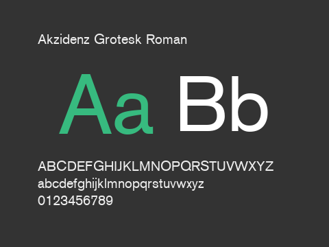 Akzidenz Grotesk Roman