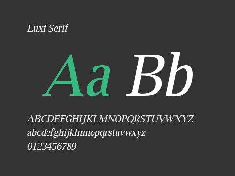 Luxi Serif