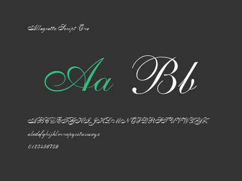 Allegretto Script One