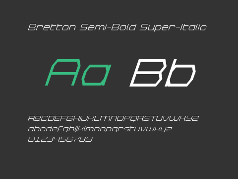 Bretton Semi-Bold Super-Italic