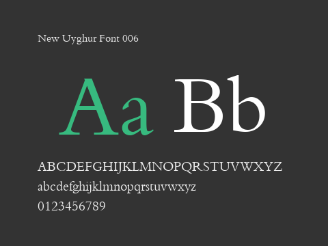 New Uyghur Font 006