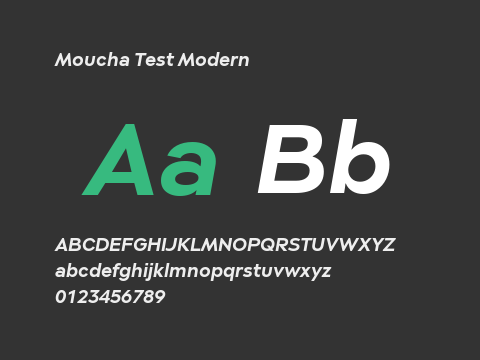 Moucha Test Modern