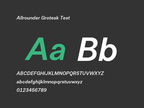 Allrounder Grotesk Test