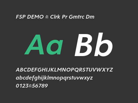 FSP DEMO - Clrk Pr Gmtrc Dm