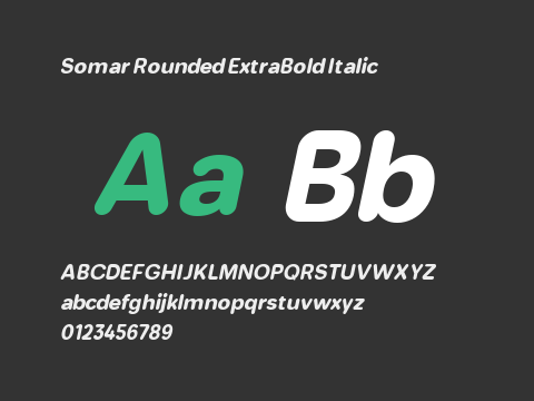 Somar Rounded ExtraBold Italic