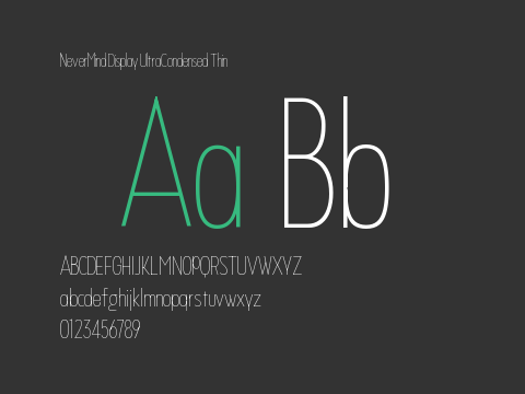 NeverMind Display UltraCondensed Thin