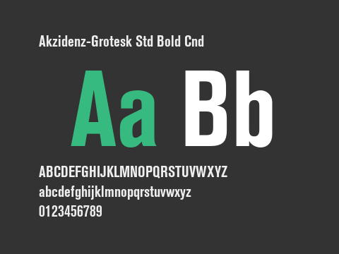 Akzidenz-Grotesk Std Bold Cnd