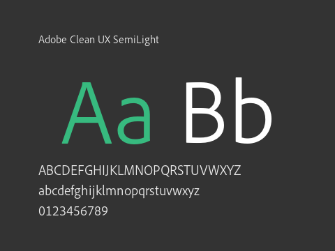 Adobe Clean UX SemiLight