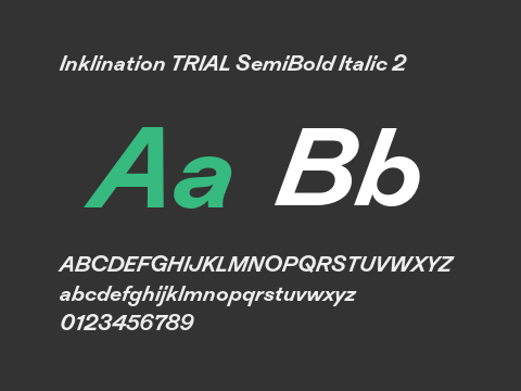 Inklination TRIAL SemiBold Italic 2