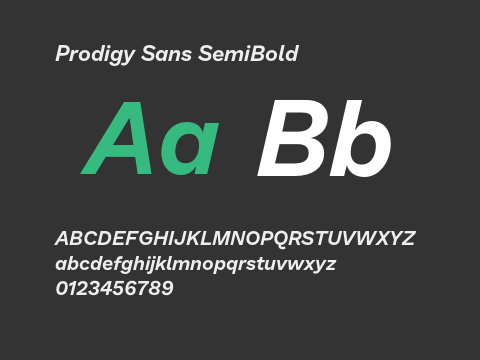 Prodigy Sans SemiBold