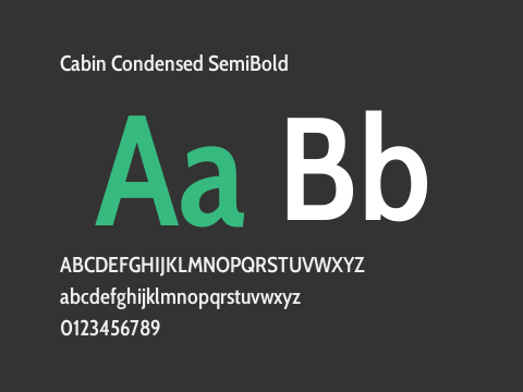 Cabin Condensed SemiBold