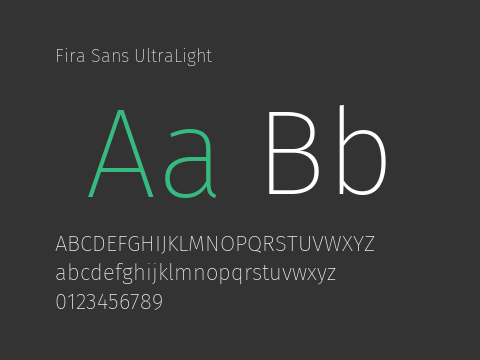 Fira Sans UltraLight