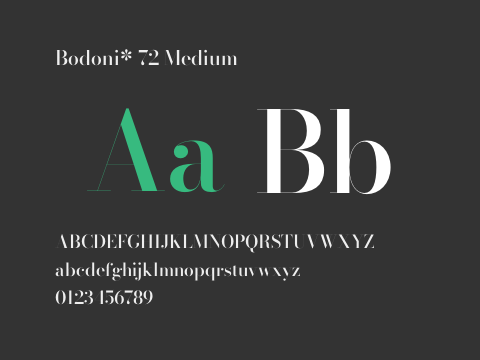 Bodoni* 72 Medium