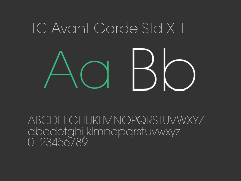 ITC Avant Garde Std XLt